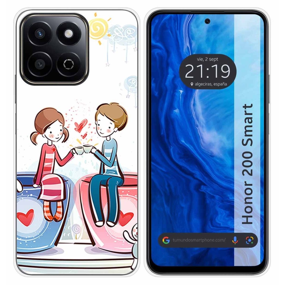 Funda Silicona para Huawei Honor 200 Smart 5G diseño Café Dibujos