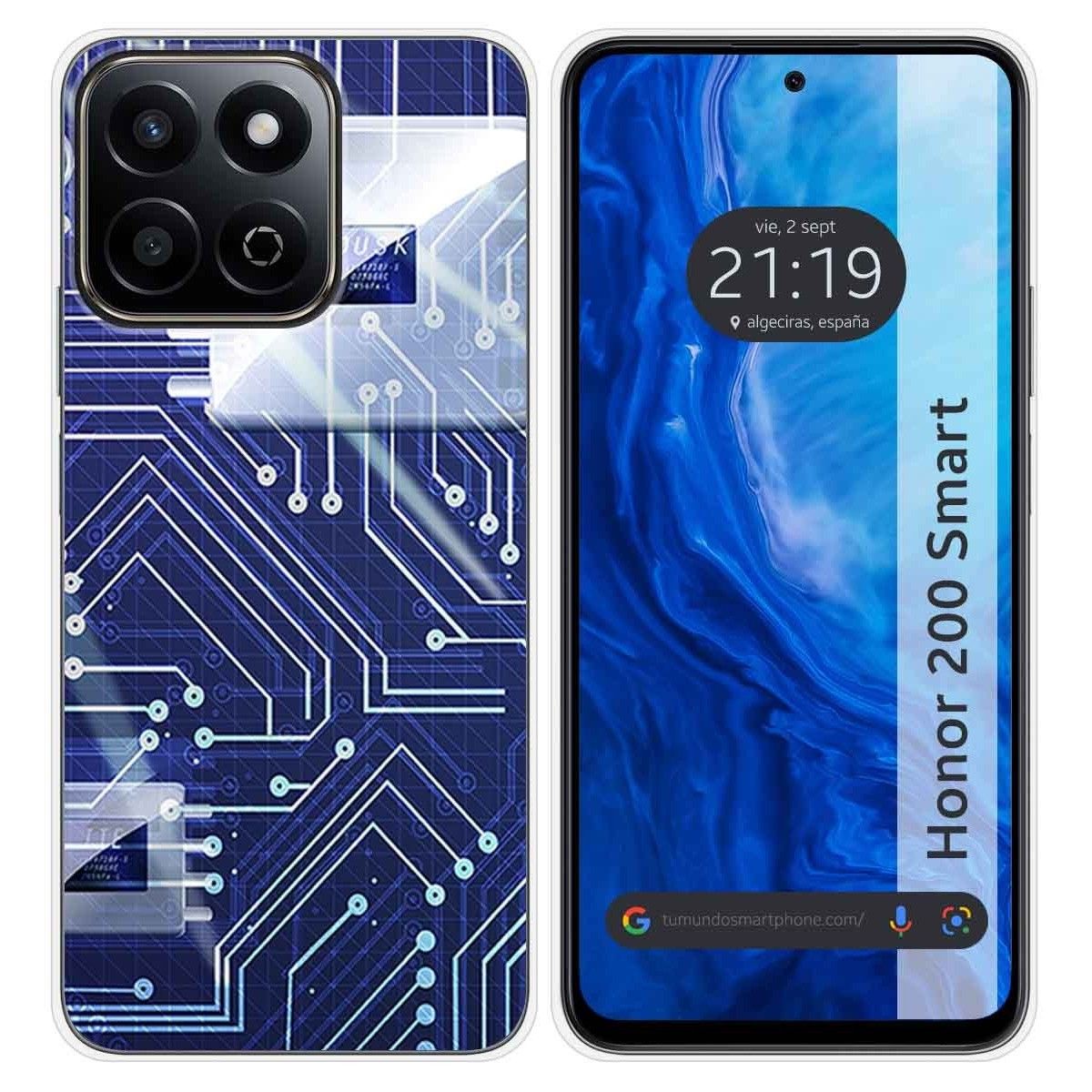 Funda Silicona para Huawei Honor 200 Smart 5G diseño Circuito Dibujos