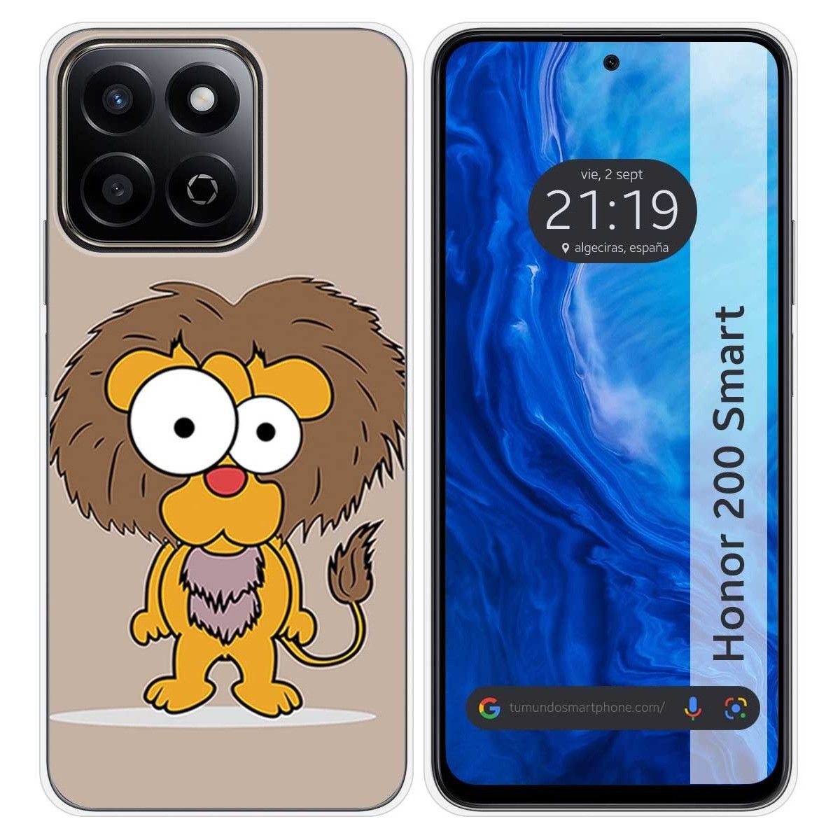 Funda Silicona para Huawei Honor 200 Smart 5G diseño Leon Dibujos