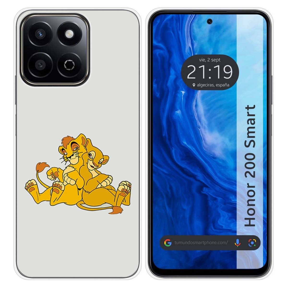 Funda Silicona para Huawei Honor 200 Smart 5G diseño Leones Dibujos