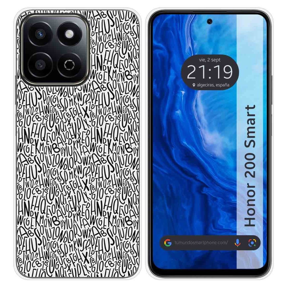 Funda Silicona para Huawei Honor 200 Smart 5G diseño Letras Dibujos