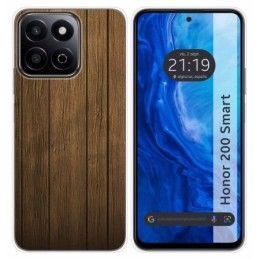 Funda Silicona para Huawei Honor 200 Smart 5G diseño Madera Dibujos