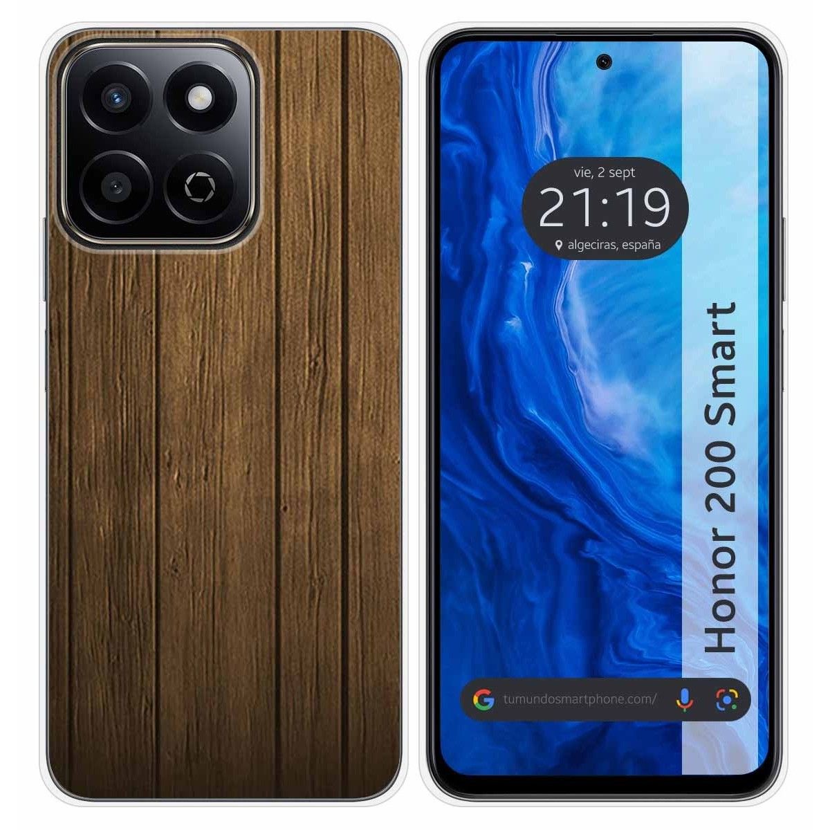Funda Silicona para Huawei Honor 200 Smart 5G diseño Madera Dibujos