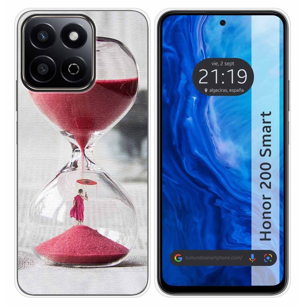 Funda Silicona para Huawei Honor 200 Smart 5G diseño Reloj Dibujos
