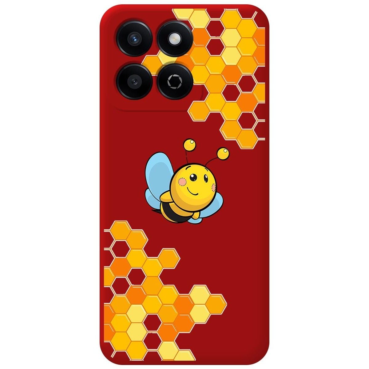 Funda Silicona Líquida Roja para Huawei Honor 200 Smart 5G diseño Abeja Dibujos
