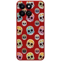 Funda Silicona Líquida Roja para Huawei Honor 200 Smart 5G diseño Catrina Dibujos