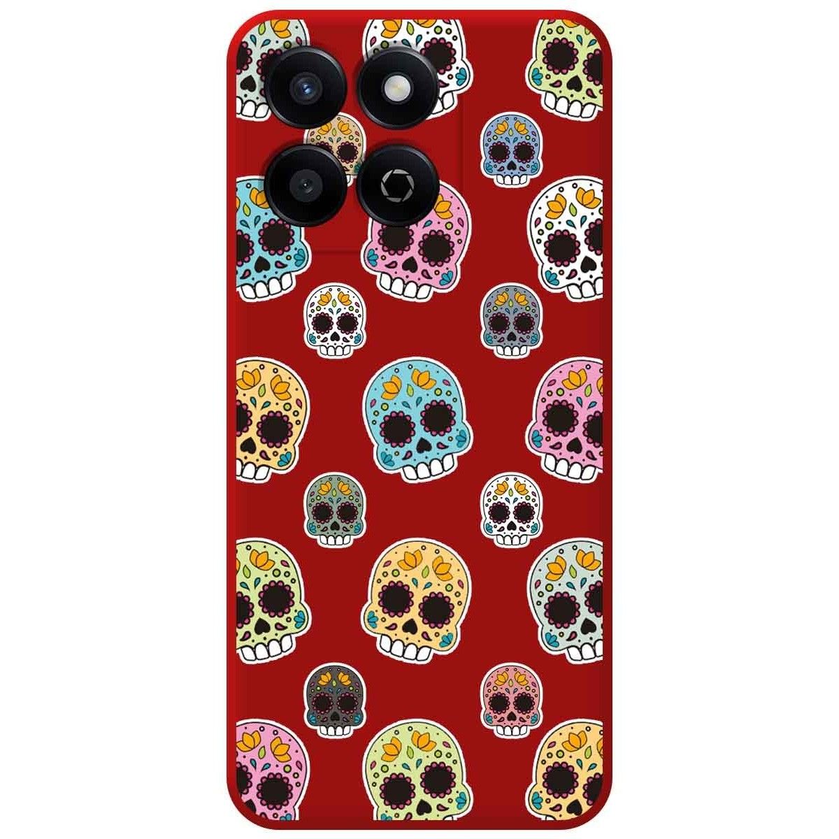 Funda Silicona Líquida Roja para Huawei Honor 200 Smart 5G diseño Catrina Dibujos
