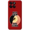 Funda Silicona Líquida Roja para Huawei Honor 200 Smart 5G diseño Mujer Escalada Dibujos
