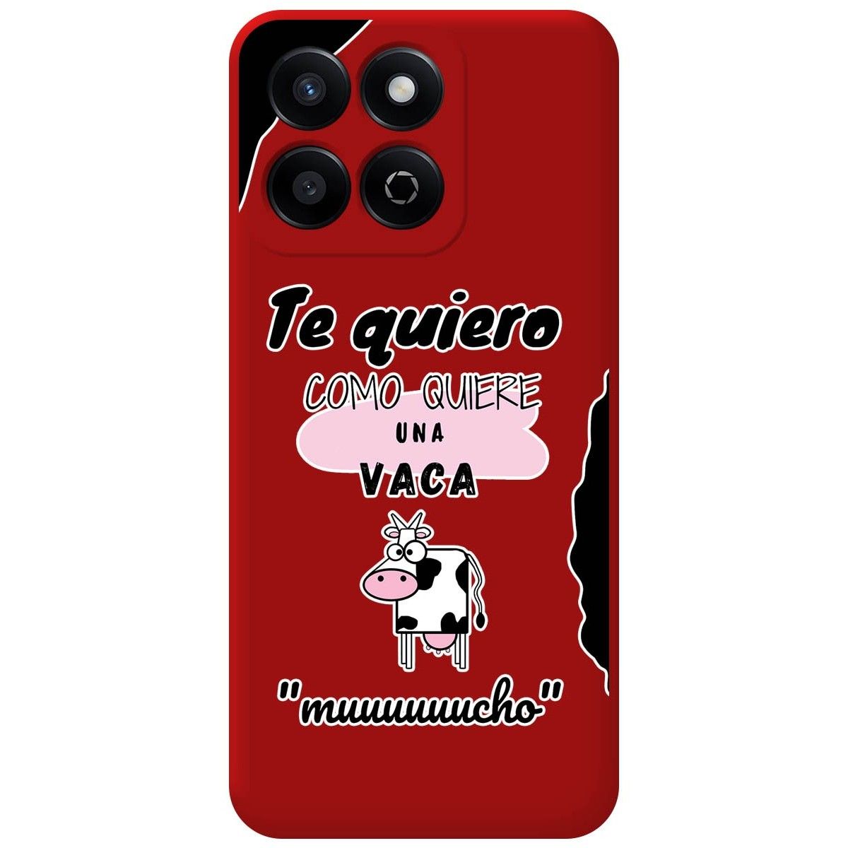 Funda Silicona Líquida Roja para Huawei Honor 200 Smart 5G diseño Vaca Dibujos