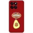 Funda Silicona Líquida Roja para Huawei Honor 200 Smart 5G diseño Vegan Life Dibujos