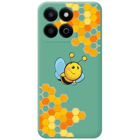 Funda Silicona Líquida Verde para Huawei Honor 200 Smart 5G diseño Abeja Dibujos