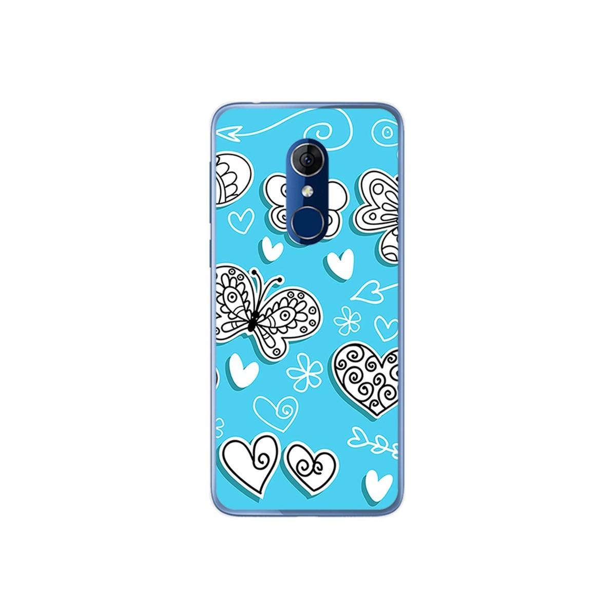 Funda Gel Tpu para Alcatel 3 Diseño Mariposas Dibujos
