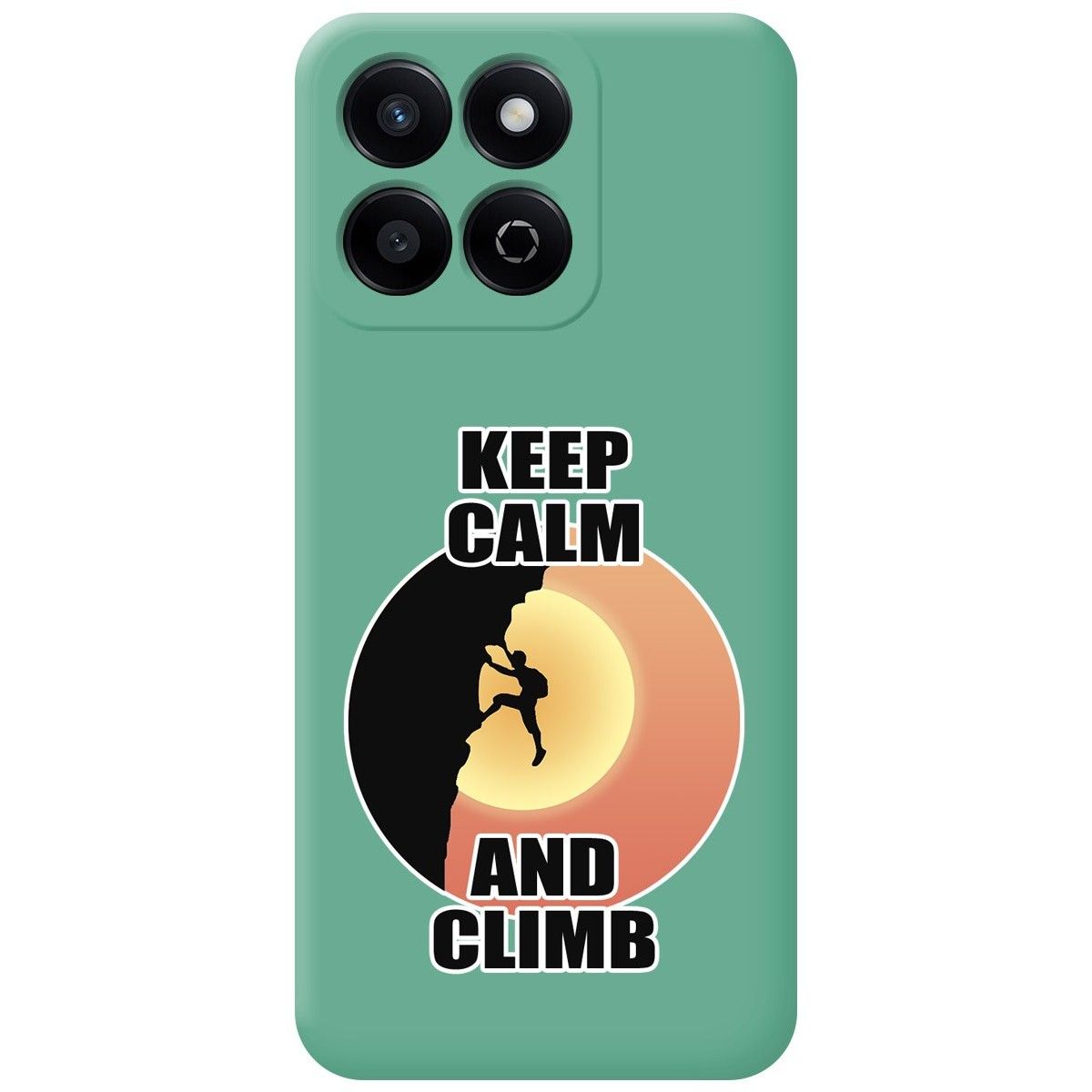 Funda Silicona Líquida Verde para Huawei Honor 200 Smart 5G diseño Hombre Escalada Dibujos