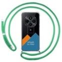 Personaliza tu Funda Colgante Transparente para Xiaomi Poco C75 con Cordon Verde Agua Dibujo Personalizada