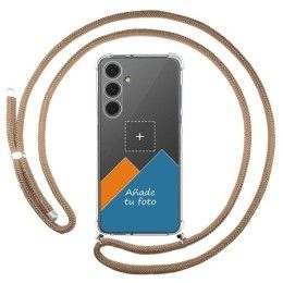 Personaliza tu Funda Colgante Transparente para Samsung Galaxy S24 FE 5G con Cordon Camel Dibujo Personalizada