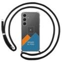 Personaliza tu Funda Colgante Transparente para Samsung Galaxy S24 FE 5G con Cordon Negro Dibujo Personalizada