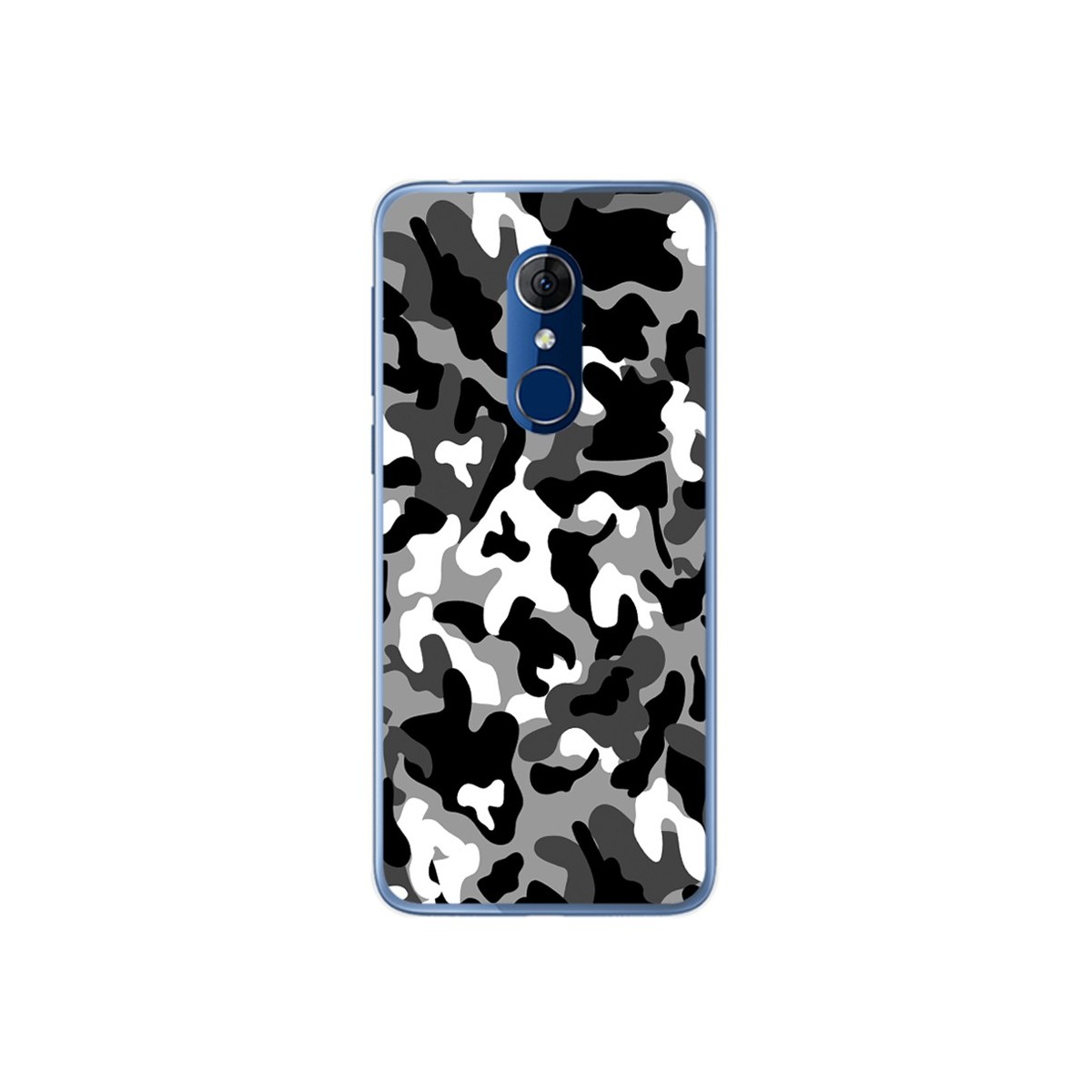 Funda Gel Tpu para Alcatel 3 Diseño Snow Camuflaje Dibujos