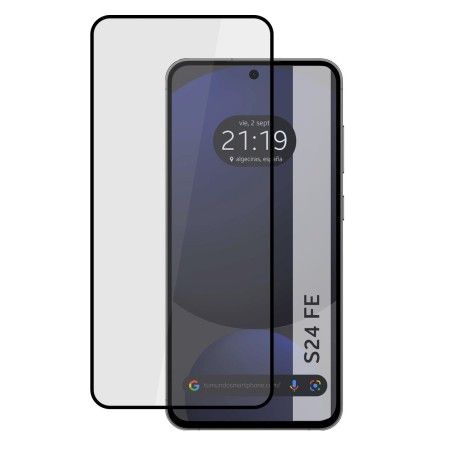 Protector Cristal Templado Completo 5D Full Glue Negro para Samsung Galaxy S24 FE 5G Vidrio