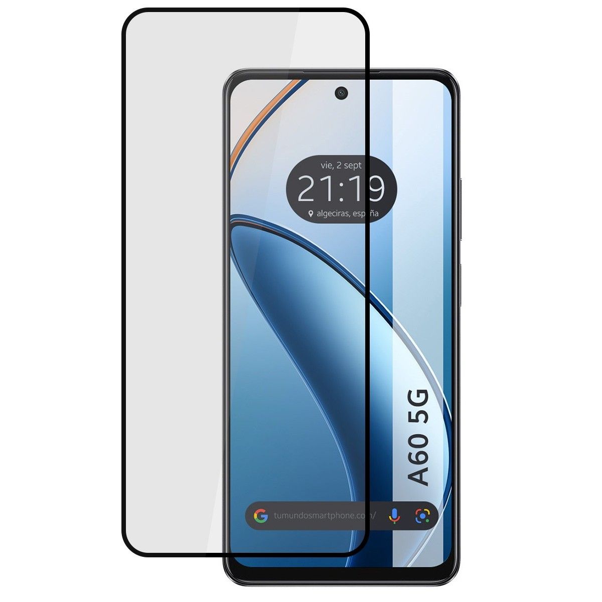 Protector Cristal Templado Completo 5D Full Glue Negro para Oppo A60 5G Vidrio