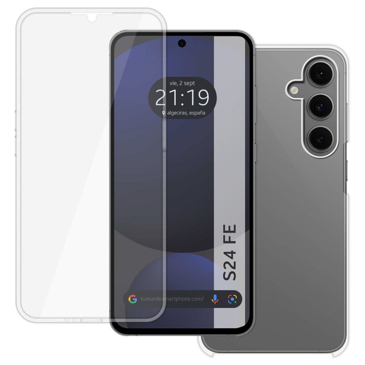 Funda Doble Transparente Pc + Tpu Full Body 360 para Samsung Galaxy S24 FE 5G