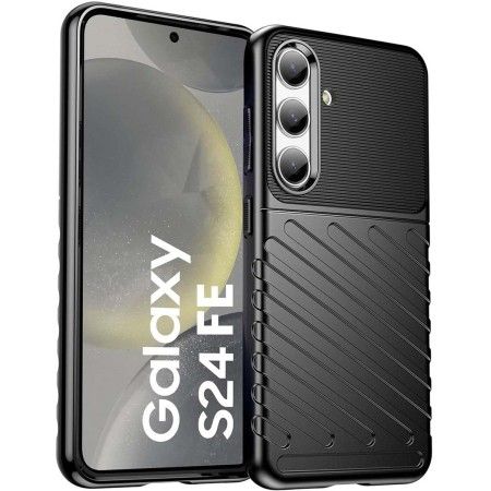 Funda Gel Flexible Thunder Armor para Samsung Galaxy S24 FE 5G color Negra