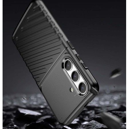 Funda Gel Flexible Thunder Armor para Samsung Galaxy S24 FE 5G color Negra