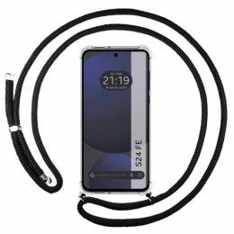 Funda Colgante Transparente para Samsung Galaxy S24 FE 5G con Cordon Negro