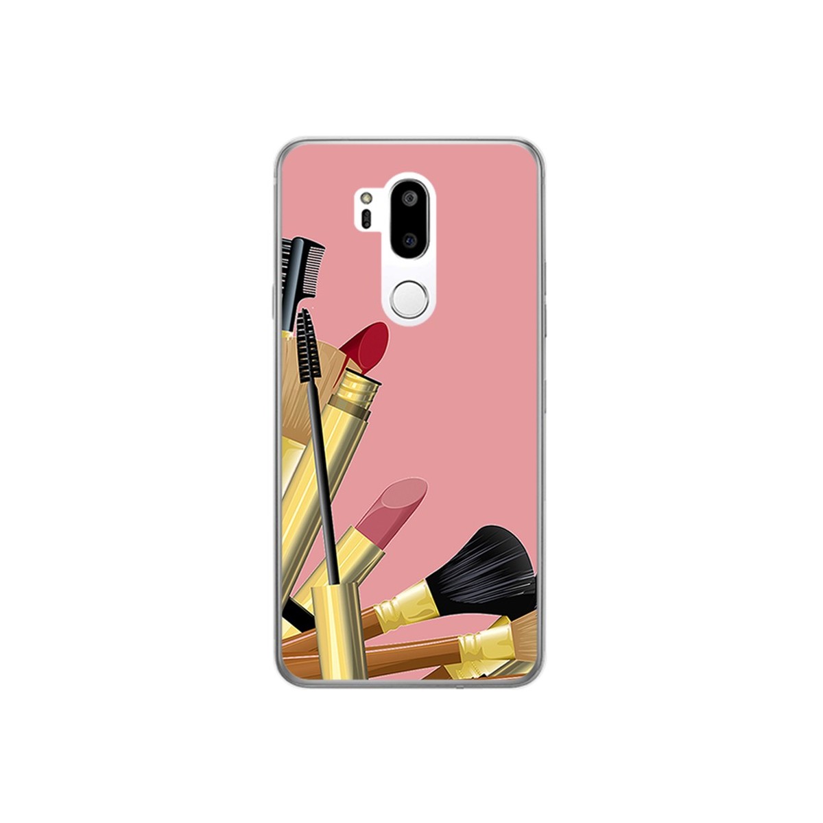 Funda Gel Tpu para Lg G7 Thinq Diseño Brochas Dibujos