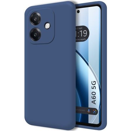 Funda Silicona Líquida Ultra Suave para Oppo A60 5G Color Azul Oscuro