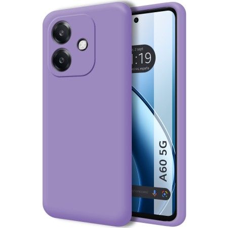 Funda Silicona Líquida Ultra Suave para Oppo A60 5G Color Morado