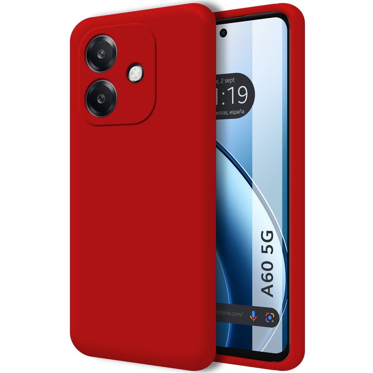 Funda Silicona Líquida Ultra Suave para Oppo A60 5G Color Roja