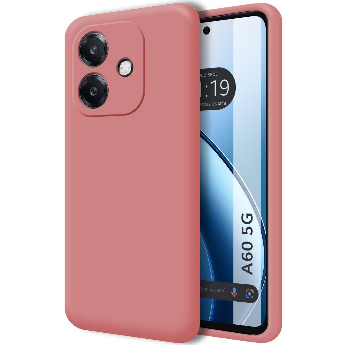 Funda Silicona Líquida Ultra Suave para Oppo A60 5G Color Rosa