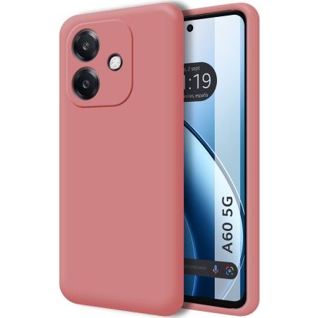 Funda Silicona Líquida Ultra Suave para Oppo A60 5G Color Rosa