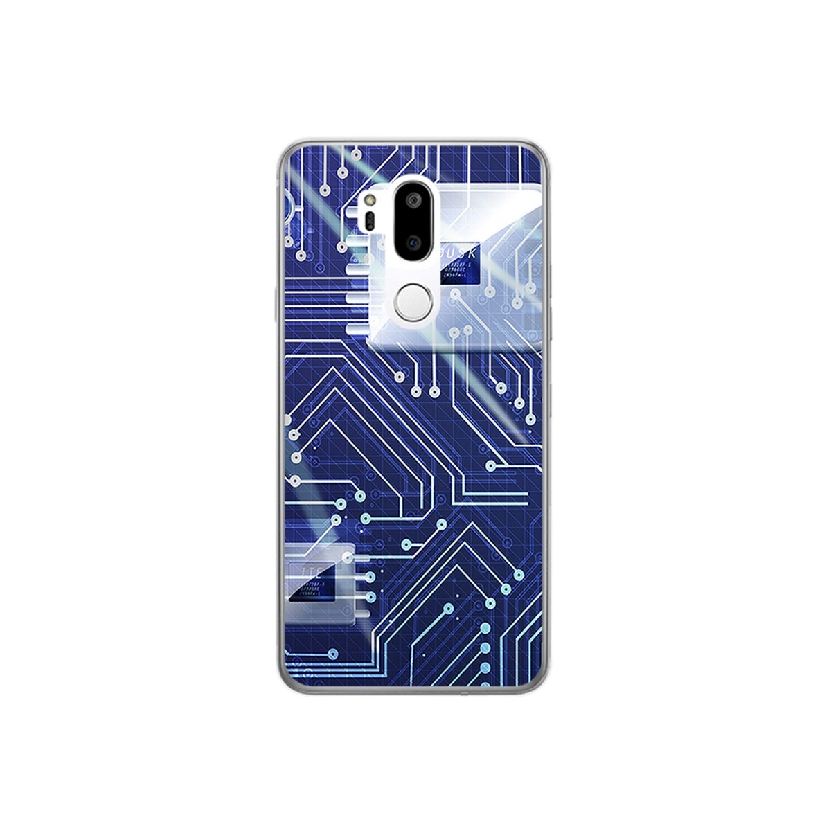 Funda Gel Tpu para Lg G7 Thinq Diseño Circuito Dibujos