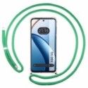 Funda Colgante Transparente para Oppo A60 5G con Cordon Verde Agua