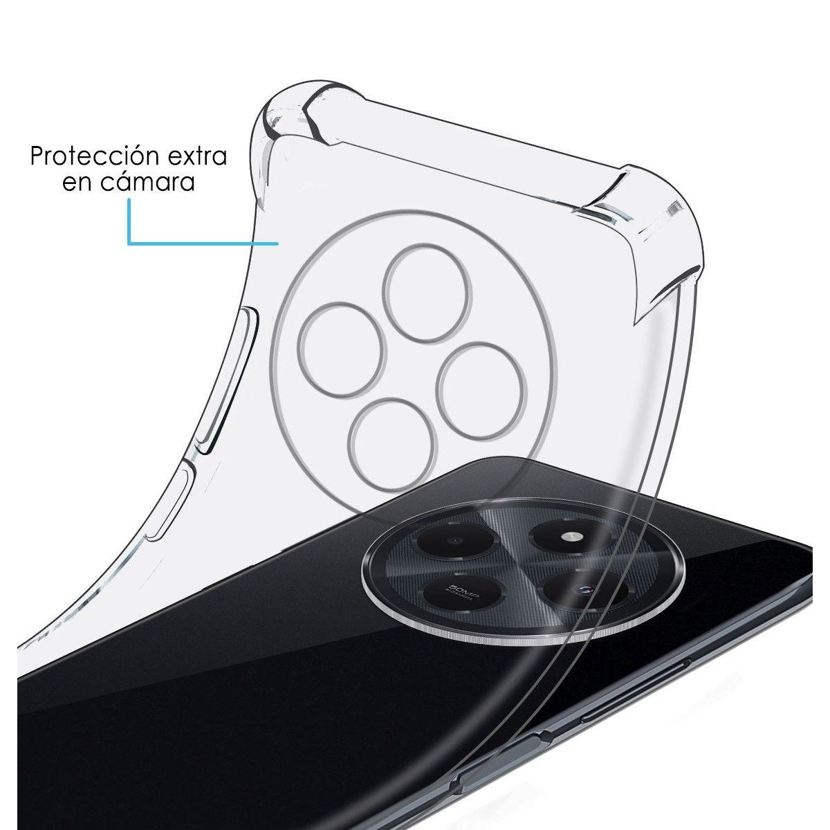 Funda Silicona Antigolpes Transparente para Xiaomi Poco C75