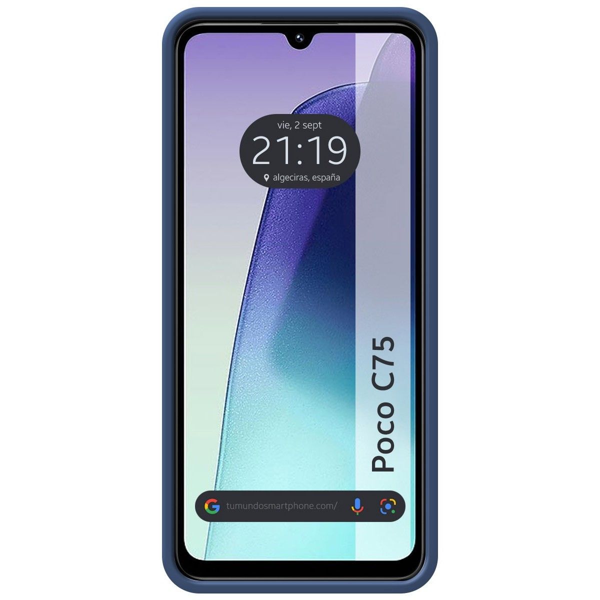 Funda Silicona Líquida Ultra Suave para Xiaomi Poco C75 Color Azul Oscuro