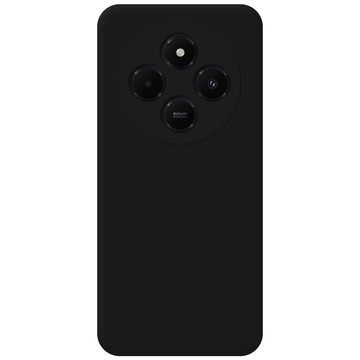 Funda Silicona Líquida Ultra Suave para Xiaomi Poco C75 Color Negra