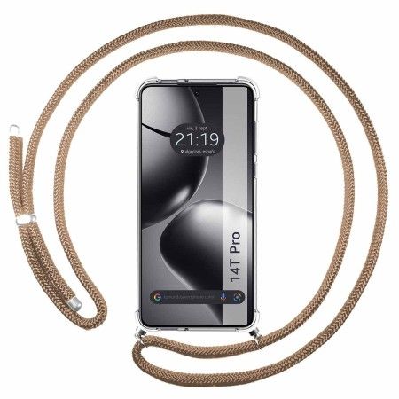 Funda Colgante Transparente para Xiaomi 14T Pro 5G con Cordon Camel