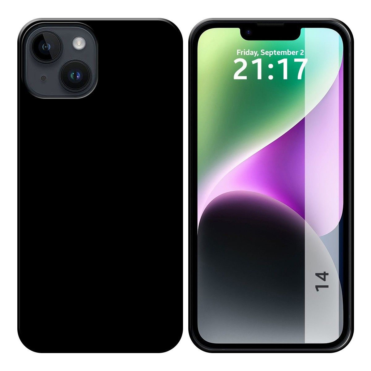 Funda Silicona Gel TPU Negra para iPhone 14 (6.1)