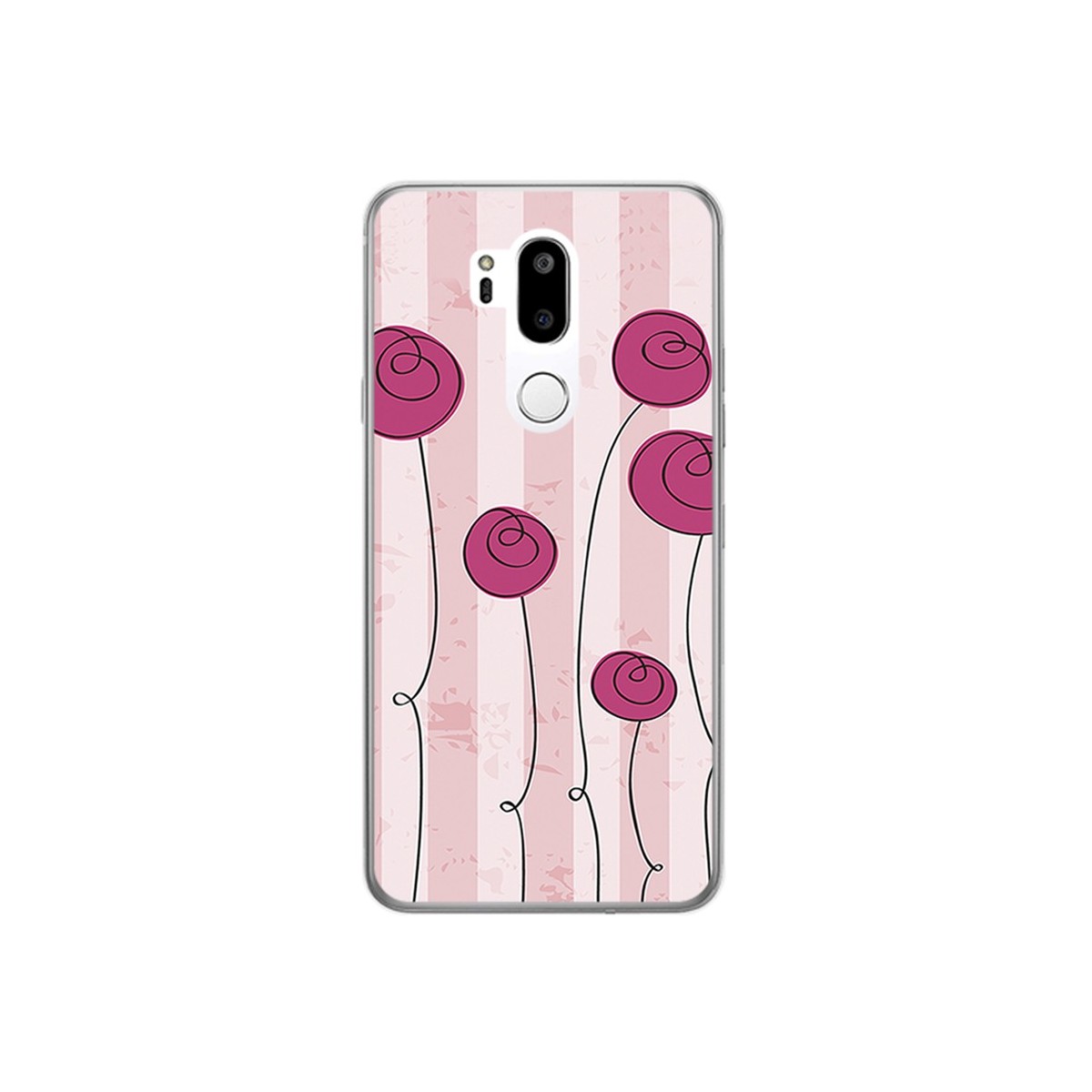 Funda Gel Tpu para Lg G7 Thinq Diseño Flores Vintage Dibujos