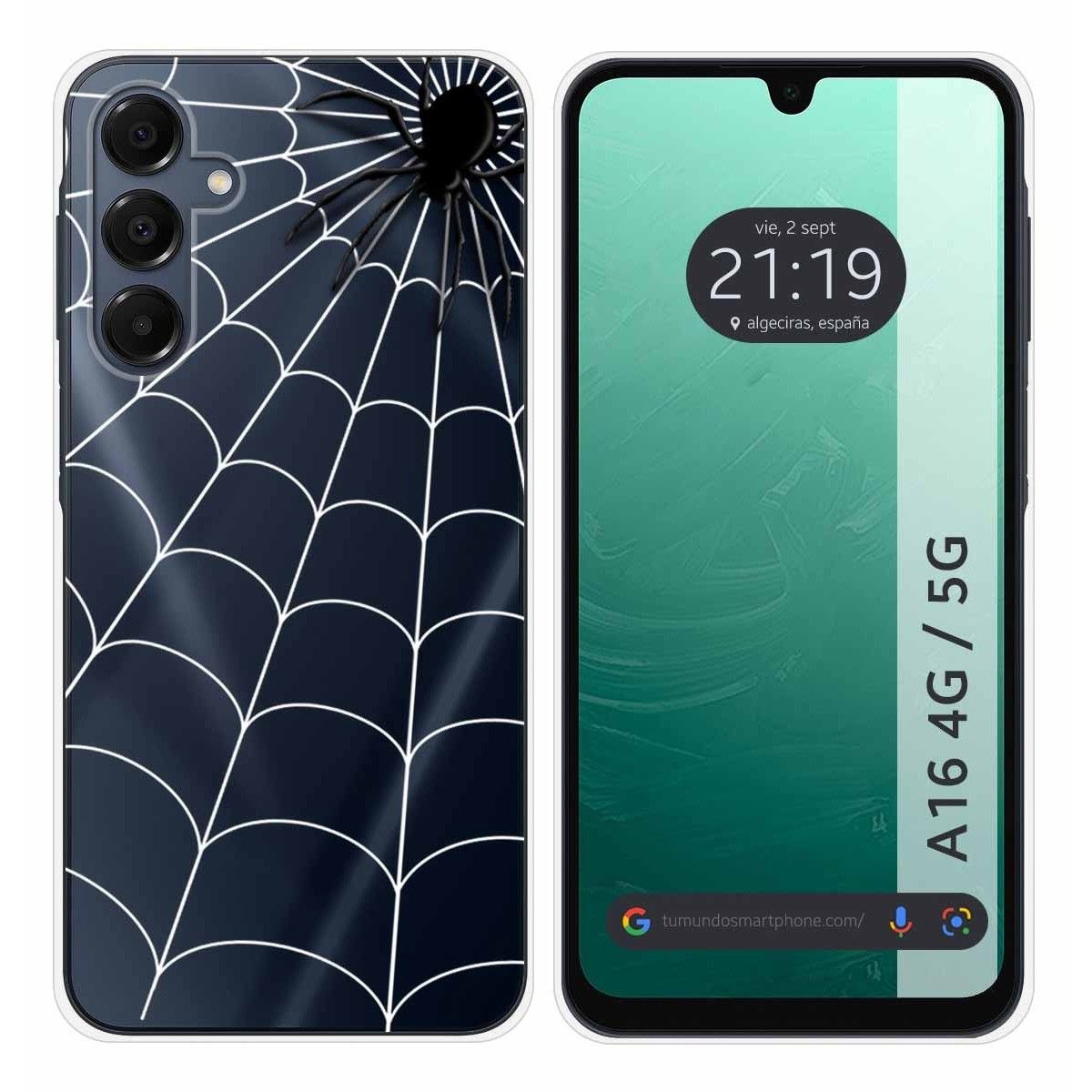 Funda Silicona Transparente para Samsung Galaxy A16 4G / 5G diseño Araña Dibujos