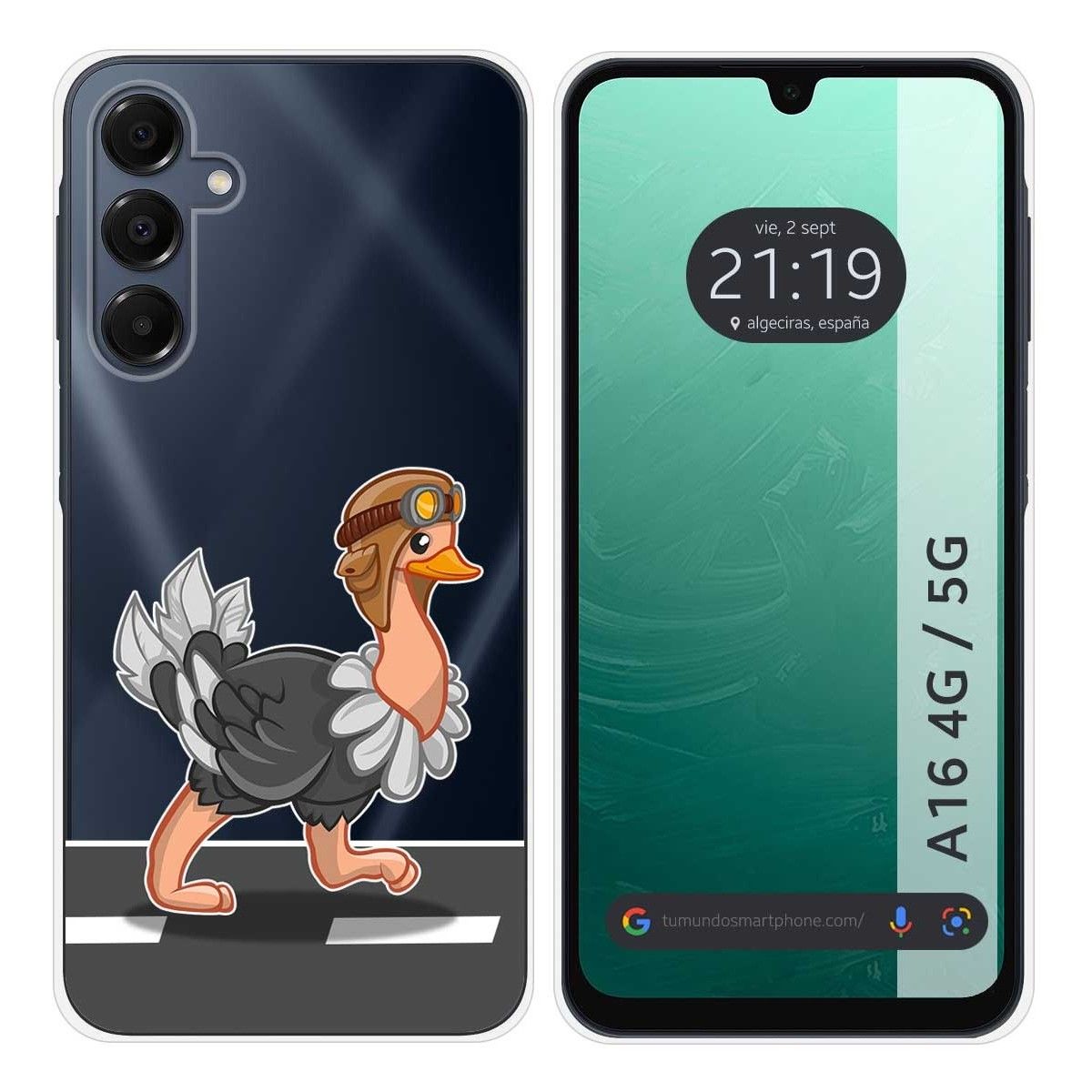 Funda Silicona Transparente para Samsung Galaxy A16 4G / 5G diseño Avestruz Dibujos