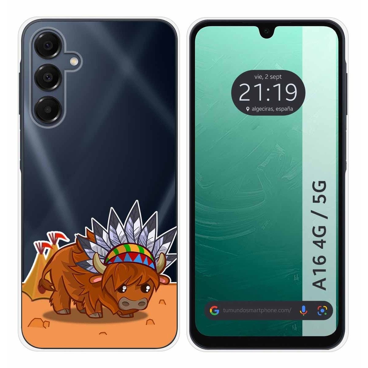 Funda Silicona Transparente para Samsung Galaxy A16 4G / 5G diseño Bufalo Dibujos