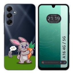 Funda Silicona Transparente para Samsung Galaxy A16 4G / 5G diseño Conejo Dibujos