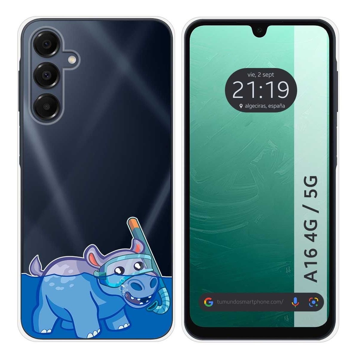 Funda Silicona Transparente para Samsung Galaxy A16 4G / 5G diseño Hipo Dibujos