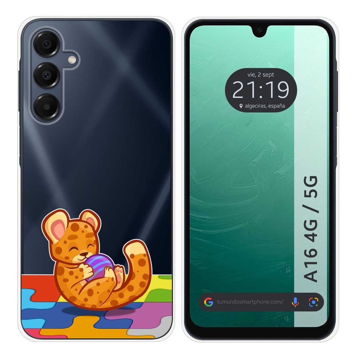 Funda Silicona Transparente para Samsung Galaxy A16 4G / 5G diseño Leopardo Dibujos