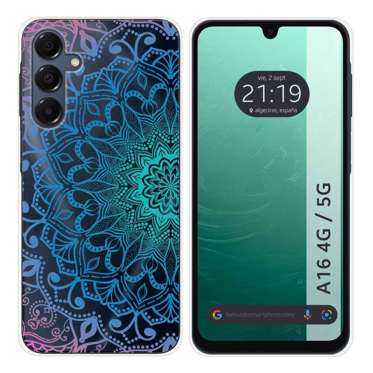 Funda Silicona Transparente para Samsung Galaxy A16 4G / 5G diseño Mandala Dibujos