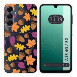 Funda Silicona Transparente para Samsung Galaxy A16 4G / 5G diseño Otoño Dibujos