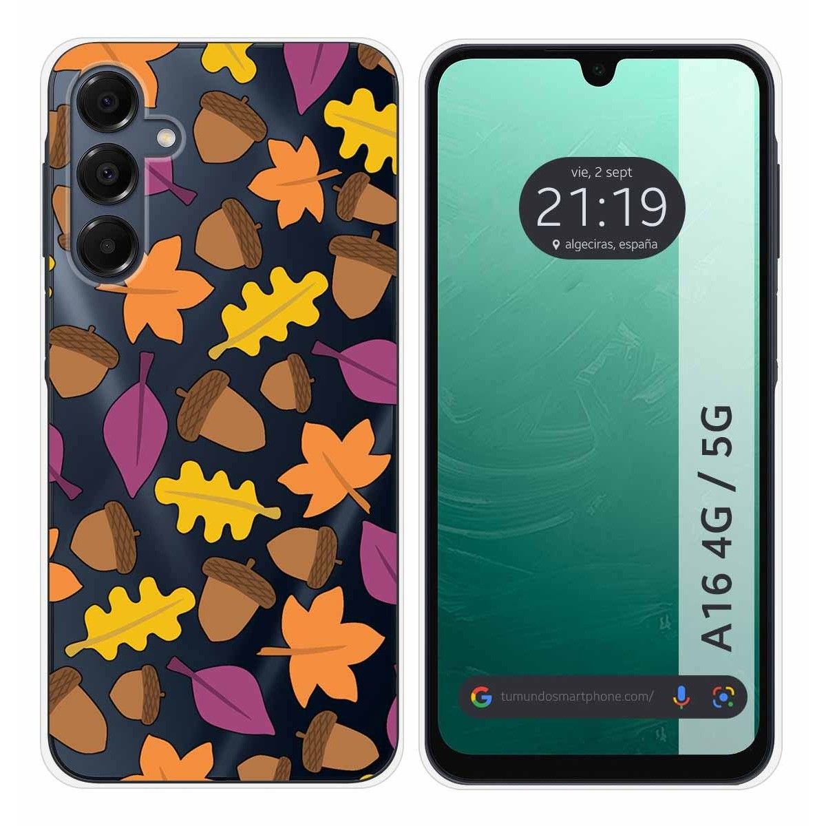 Funda Silicona Transparente para Samsung Galaxy A16 4G / 5G diseño Otoño Dibujos